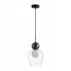 5023/1 MODERN ODL23 337 черный/прозрачный/белый матовый металл/стекло Подвес G9 LED 5W BLACKY