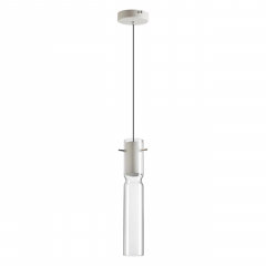 5058/5LB PENDANT ODL24 323 белый/прозрачный/металл/стекло Подвес LED 5W 3000K SCROW
