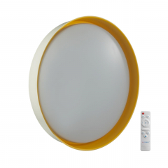 7711/EL COLOR SN 102 Светильник пластик/желтый LED 70Вт 3000-6000К D510 IP43 пульт ДУ TUNA YELLOW