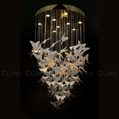  Люстра Cloyd TROPICA C9 / выс. 120 см - керамика - золото (арт.11332) 
