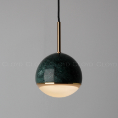  Подвесной светильник Cloyd LUNAR P1 / латунь - зелен.мрамор (арт.11059) 