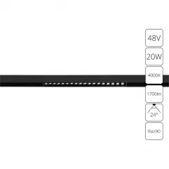 Трек A4635PL-1BK LINEA черн LED 20W 4000K
