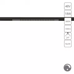 Магнитный трековый светильник Arte Lamp OPTIMA 0.1-10V A7497PL-1BK