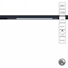 Магнитный трековый светильник Arte Lamp OPTIMA 0.1-10V A7493PL-1BK