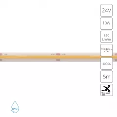 Светодиодная лента 24V 10W/m 4000К 5м IP65 Arte Lamp AQUA LANE A2432008-05-4K