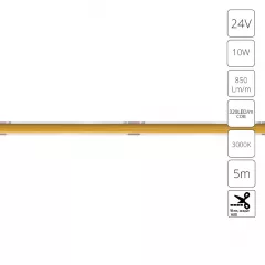 Светодиодная лента 24V 10W/m 3000К 5м IP20 Arte Lamp LANE A2432005-01-3K