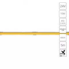 Светодиодная лента 24V 10W/m 4000К 5м IP20 Arte Lamp LANE A2432005-02-4K