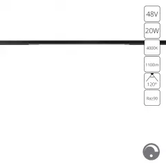 Магнитный трековый светильник Arte Lamp OPTIMA 0.1-10V A7474PL-1BK