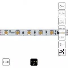 Светодиодная лента 24V 14,4W/m 3000К 5м IP20 Arte Lamp SPI A2406010-03-3K