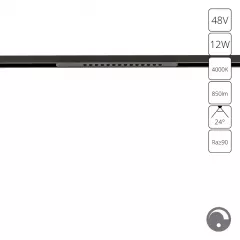 Магнитный трековый светильник Arte Lamp OPTIMA 0.1-10V A7476PL-1BK