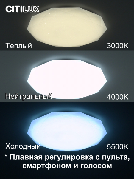 Citilux Астрон CL733900G RGB Люстра светодиодная с пультом, изображение 2