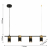 2825-4P, подвесная люстра, L710xW100xH140/1140, 4xGU10x35W, included, изображение 3