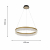 4186-1P, подвесная люстра, D600xH130/1000, LEDx68W, 3570LM, 3000-6000K, included, remote control, изображение 3