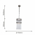 4201-1P, подвес, D170xH490/1850, 1xE14x40W, excluded, изображение 3