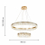 4207-12P, подвесная люстра, D400xD800xH100/1500, LEDx20W + LEDx43W, 6300LM, 3000K, included, изображение 3