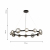 4517-12P, подвесная люстра, D900xH130/1630, 12xLEDx5W, 4800LM, 4000K, included, изображение 3