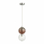 4980/1C PENDANT ODL22 298 хром/ темн.бордовый/стекло Подвес G9 1*40W TWIXY