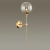 4276/1WA MODERN ODL22 397 прозр/стекло/золотистый Настенный светильник IP20 G9 1*40W NUVOLA, изображение 2