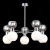 SLE1138-102-10 Светильник потолочный Хром/Белый, Дымчатый E27 10*60W THONET, изображение 3