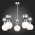SLE1138-102-10 Светильник потолочный Хром/Белый, Дымчатый E27 10*60W THONET, изображение 4