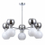 SLE1138-102-10 Светильник потолочный Хром/Белый, Дымчатый E27 10*60W THONET, изображение 2