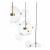 SL1133.203.03 Светильник подвесной ST-Luce Белый,Латунь/Прозрачный LED 3*14W 3000K  (из 4-х коробок) BOPONE, изображение 3