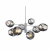 SL1500.103.08 Светильник подвесной ST-Luce Хром/Дымчатый E14 8*40W FOVIA, изображение 3
