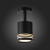 ST101.412.05 Светильник потолочный Черный LED 1*5W 3000K 390Lm Ra&gt;80 120° D68xH140 170-240V Накладные светильники, изображение 9