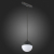 ST358.443.07 Магнитный трековый светильник подвесной Черный LED 1*7W 4000K 520Lm Ra&gt;80 120° IP20 D90xH90 48V SKYLINE 48, изображение 9