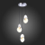 SL6107.103.03 Светильник подвесной ST-Luce Хром/Белый Хром LED 3*12W 3000K Eclisse, изображение 5