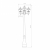 Diadema F/3 черное золото уличный трехрожковый светильник на столбе IP44 GLYF-8046F/3, изображение 3
