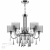 4890/5 HALL ODL_EX23 91 черный хром/дымчатый/ металл/стекло Люстра E14 5*40W NICOLE, изображение 6