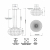 7720/48L PIKO LED SN 42 Светильник металл/стекло/прозрачный/золотой LED 48Вт 3000-6500K D500 IP20 пульт ДУ ANGELO, изображение 13