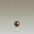 4980/1B PENDANT ODL22 340 хром/коричневый/стекло Подвес G9 1*40W TWIXY, изображение 3