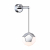 4304/7WL HIGHTECH ODL22 213 хром Настенный светильник IP20 LED 7W 420Лм IP20 4000K BINGO, изображение 2