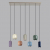 5053/7A PENDANT ODL24 311 цвет слонов.кости/мультиколор/металл Подвес GU10 LED 7*4W OVALI, изображение 3