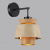 4992/1W PENDANT ODL24 401 черный/бежевый/терракотовый/золотой/металл/экокожа Бра E14 1*40W KRESSA, изображение 3