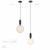 4671/1 PENDANT ODL20 346 черный/белый Подвес E27 1*40W (тип лампы СВЕЧА ) 220V OKIA, изображение 5