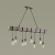3740/8 LOFTI LN19 229 черный Люстра E27 8*60W 220V KLAUS, изображение 2