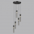 5058/25L PENDANT ODL24 325 черный/дымчатый/металл/стекло Люстра каскадная LED 5*5W 3000K SCROW, изображение 3