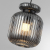 5042/1B PENDANT ODL24 309 черный/дымчатый/металл/стекло/эко.кожа Подвес E27 1*60W JUGI, изображение 4