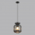 5042/1B PENDANT ODL24 309 черный/дымчатый/металл/стекло/эко.кожа Подвес E27 1*60W JUGI, изображение 3