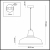3361/1 PENDANT ODL17 381 темно-серый Подвес E27 60W 220V BITS, изображение 2