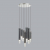 5061/32LA PENDANT ODL24 319 серебристый/дымчатый/металл/стекло Люстра каскадная LED 7*4W 3000K SHINY, изображение 3