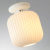 5042/1C PENDANT ODL24 309 белый/белый/металл/стекло/эко.кожа Подвес E27 1*60W JUGI, изображение 4
