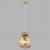 5042/1A PENDANT ODL24 309 античн.бронза/янтарный/металл/стекло/эко.кожа Подвес E27 1*60W JUGI, изображение 3