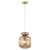 5042/1A PENDANT ODL24 309 античн.бронза/янтарный/металл/стекло/эко.кожа Подвес E27 1*60W JUGI, изображение 2