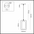 3731/1 SUSPENTIONI LN19 213 хром Подвес E27 1*60W 220V ELLIOT, изображение 4