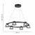 4247-6P, подвесная люстра, D600xH215/1500, LEDx30W, 720LM, 4000K, included, изображение 2