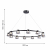 4247-12P, подвесная люстра, D1000xH215/1500, LEDx60W, 1440LM, 4000K, included, изображение 2